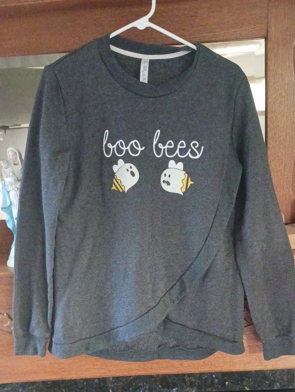 Latched Mama Dark Gray Boo Bees Pullover Sweatshirt